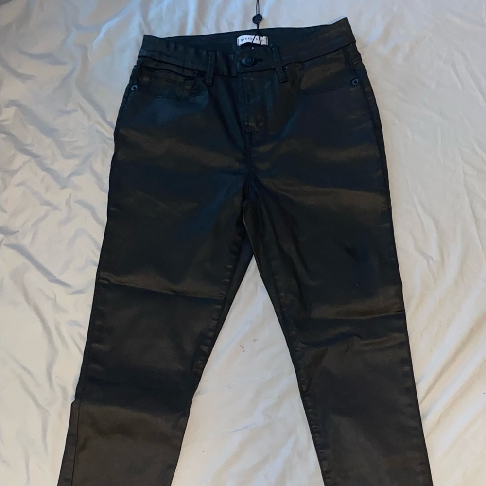 Small slick black Gianni bini pants